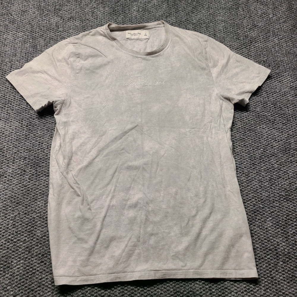 Abercrombie & Fitch Large Soft Tee Blue Gray Tie Dye Short Sleeve Casual T Shirt